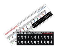 BETOOKY Autocollants pour Mélodica 27-37 Touches, 2 Pièces, Étiquettes de Notes Musicales Réutilisables sans Trace, Accessoires pour Pratique Clavier et Apprentissage Solfège