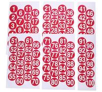 BETOOKY Autocollants Ronds Numérotés Étanches PVC Étiquettes Classification Vêtements Stickers Organisation Maison Polyvalents