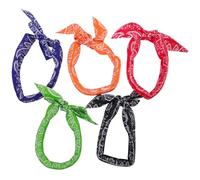 BETOOKY Bandana Rafraîchissant pour Animaux de Compagnie en Coton Polyester 5 Pièces, Écharpe Glacée pour Chien et Chat, Prévention Déshydratation pour Promenade Couleur Aléatoire