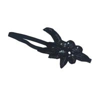 BETOOKY Bandeau Cheveux Mariage en Strass Noir Fait Main, Décoration Délicate et Élégante Mariée ou Demoiselle D'honneur Lors Saint-valentin