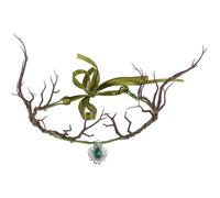 BETOOKY Bandeau de Front Mariage Style Fée en Alliage Léger Vert, Réglable à L'arrière, Taille Unique pour Mariées et Demoiselles D'honneur, Accessoire Chic pour Anniversaire