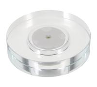 BETOOKY Base Lumineuse LED Rotative Rechargeable USB 80Mm Support de Platine Léger en Plastique Éclairage Blanc pour Présentoir Cristal Acrylique et Bijoux - Socle D’Exposition Stable