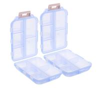 BETOOKY Boîte à Remède Portable 2pcs avec Compartiments Transparents à Double Couche, Design Réutilisable et Facile à Nettoyer, Voyage Urgences