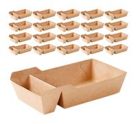 BETOOKY Boîtes à Goûter en Papier Kraft 100 Pcs Design Classique pour Fêtes et Snacks 520 Ml