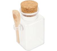 BETOOKY Bouteilles Rechargeables Étanches et Légères Lot de 6 pour Sel de Bain avec Cuillère et Bouchon en Liège pour Soins Personnels et Salons de Beauté