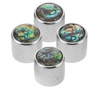 BETOOKY Boutons de Guitare Basse en Métal Incrustation 4pcs Contrôle Précis Volume, Compatible Guitare Électrique, pour Performances Live et Sessions Studio
