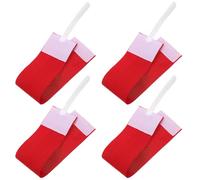 BETOOKY Brassard Agent de Sécurité en Nylon Rouge Sangle Antidérapante, Identification Claire pour Activité et Entrée de Bar, Lot de 4 Pièces Pratiques et Solide