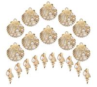 BETOOKY Breloque en Alliage Doré Coquillage Conque pour Bijoux DIY | Décoration Artisanale, Pendentif Mini pour Fêtes D’anniversaire, Création Créative Amis Passionnés