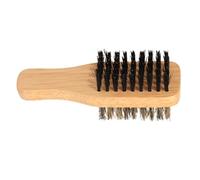 BETOOKY Brosse à Barbe et Cheveux Double Face en Poils de Sanglier Naturels, Manche en Bois de Hêtre, Petite Taille, Kit d'entretien pour Barbe et Visage, pour Soins Quotidiens et