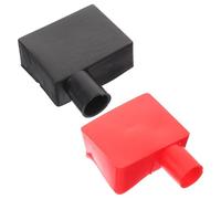 BETOOKY Cache-Bornes de Batterie en Silicone Souple 1 Paire Rouge et Noir Protecteur Isolant pour Bornes de Batterie de Voiture et Camping-Car Couvercle de Protection pour Terminaux