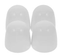 BETOOKY Cache-Vis Décoratif 4 Pièces Blanc pour Boulons de Toilettes, Capuchons en Plastique pour Fixation Sol Wc, Nettoyage Facile, Installation sans Outils