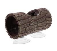 BETOOKY Cachette pour Reptiles en Résine Ventouse, Décor Réaliste Tronc d'arbre Naturel, Abri pour Lézards et Geckos, Accessoire Terrarium pour Habitat D'amphibiens et Poissons, Décor