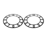 BETOOKY Cadran Autocollant d'Horloge Miroir Acrylique Rond 2 Pièces Chiffres Arabes, Décoration Murale pour Entrée et Hôtel, Facile à Installer