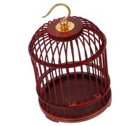 BETOOKY Cage Suspendue pour Oiseaux en Bois et Métal Grosse Capacité, Verrou de Sécurité, Style Vintage Décoratif pour Petits Perroquets et Hamsters