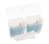 BETOOKY Cotons-tiges Bébé Sécurité Lot 400 Pièces Coton Naturel Blanc Double Embout Rond Spiralé pour Nettoyage Oreille Nez Bébé Usage Doux et Multi-usages