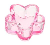 BETOOKY Coupelle D'amortissement en Verre Rose Forme Fleur de Lotus pour Manucure, Grosse Capacité Polyvalente, pour Salons de Beauté et Nail Art