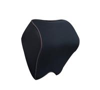 BETOOKY Coussin Appuie-tête de Voiture en Coton Noir, Mémoire de Forme, Facile à Installer, Usage Double pour Cou et Taille, pour Conduite et Siège en Voiture Toute Saison