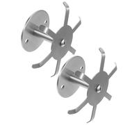 BETOOKY Crochets de Placard Rotatifs à 360 Degrés en Acier Inoxydable Argenté, 2pcs Six Griffes pour Paquet et Serviettes, pour Rangement sous Meuble