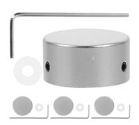 BETOOKY Embouts en Métal pour Pédale D'effet de Guitare Argentés, Protection Légère et Facile à Transporter, Lot de 4 Set de Set de Boutons t Joint en Caoutchouc