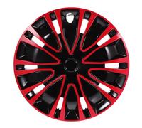 BETOOKY Enjoliveur 16 Pouces pour Roue de Voiture Cache-Moyeu Central Décoratif en Plastique Résistant Design Rouge et Noir BK Protection Saleté et Débris Accessoire Auto Polyvalent