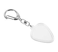 BETOOKY Étui Porte-médiators Transparent Cœur Porte-clés, Rangement pour Médiators Standard, Boîte Solide et Visible pour Guitaristes, Accessoire Portable pour Guitare et Basse