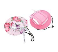 BETOOKY Faciles à Porter 2pcs Chapeaux pour Chiens et Chats en Tissu Maille, Casquettes D'été Confortables à Visière Large pour Activités en Plein Air