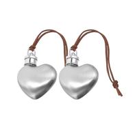 BETOOKY Flasque à Alcool Portable en Acier Inoxydable 2pcs Forme Cœur Élégante et Créative 30ml sans Goût pour Camping et Randonnée