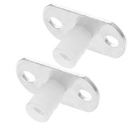 BETOOKY Guide Bas pour Porte Coulissante 2 Pièces en Acier Inoxydable et Abs, Système Robuste à Structure Simple pour Montage Sol, pour Placard et Porte Coulissante