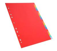BETOOKY Intercalaires Détachables Séparateurs de Documents pour Classeur A4 en Pp Rouge Onglets Écrits 1 Set Pratique pour Cahier et Bloc-notes