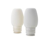 BETOOKY Kit 2 Pièces Flacons de Voyage en Silicone 60ml, Bouteilles Rechargeables et Étanches pour Shampooing et Produits de Toilette, pour Salle de Sport et Déplacements