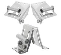 BETOOKY Kit 3pcs Charnières de Porte de Garage en Fer Argenté, Haute Capacité de Charge, Accessoires Support et Rouleau pour Réparation Porte Résidentielle