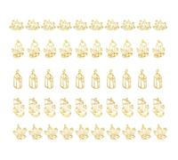 BETOOKY Kit de Cadre en Époxy Or en Alliage de Zinc 50pcs pour Fabrication de Bijoux DIY Haute Résistance la Chaleur, pour Travaux Manuels Adultes et Garçon et Filles Couleur Aléatoire