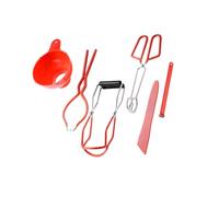 BETOOKY Kit de Mise en Conserve et Transfert de Bocaux 6 Pièces Pinces Robustes en Métal et Plastique Antidérapant, Entonnoir Pratique pour Production Alimentaire