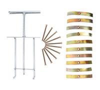 BETOOKY Kit de Réparation pour Prise Murale et Support de Boîte D'interrupteur en Acier avec Tige de Fixation, Adapté pour Bureau et Maison, Sécurise et Affleure Mur