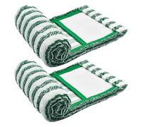 BETOOKY Lingettes Microfibres de Rechange pour Balai à Franges Lot 2 Pièces Vert Foncé, Lavables et Réutilisables, Compatibles Nettoyage Humide et Sec, Recharge pour Entretien Ménager