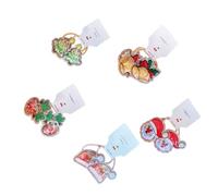 BETOOKY Lot de 10 Élastiques à Cheveux de Noël pour Filles, Accessoires de Coiffure Festifs en Tissu Doux, Couleurs Assorties, pour Fêtes, Présents Invités et Coiffures de Style