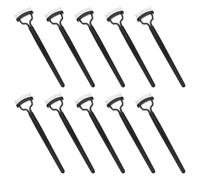 BETOOKY Lot de 10 Peignes à Cils Noirs à Manche Droit Brosses Fines pour Séparation et Soin des Cils Applicateurs Mascara Portables pour Maquillage Précis et Rehaussement Naturel