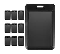 BETOOKY Lot de 10 Porte-cartes Rigides Noirs en Abs Fenêtre Transparente, Résistant à L'usure et Protège-cartes pour Badges D'accès en Milieu Professionnel
