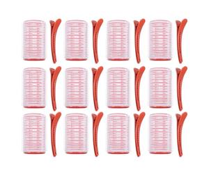 BETOOKY Lot de 12 Bigoudis Auto-agrippants pour Frange et Racines, Pinces à Friser sans Chaleur, Accessoire Coiffure Cheveux Femme, Outil Coiffant pour Boucles Souples et Volume