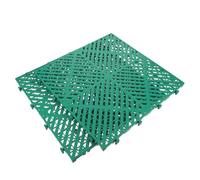 BETOOKY Lot de 2 Dalles de Sol Emboîtables Vertes pour Atelier et Lavage Auto Plaques Plastiques Perforées Antidérapantes Système de Drainage Revêtement Modulaire pour Garage et