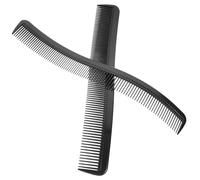 BETOOKY Lot de 2 Peignes S en Plastique Noir, Double Face Incurvée, Peignes Professionnels pour Coiffure et Barbier, Légers et Compacts, Outils Coupe Cheveux Adaptés Salon et Usage