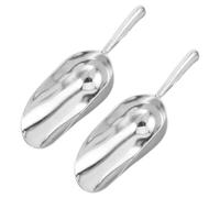 BETOOKY Lot de 2 Pelles à Glace en Alliage D'aluminium Renforcé, Petite Pelle Ergonomique Poignée Ronde, Résistante au Froid pour Congélateur, pour Glaçons, Poudre et Popcorn,