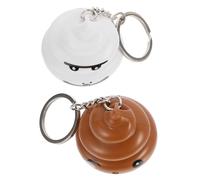 BETOOKY Lot de 2 Porte-clés Caca Créatifs en Alliage de Zinc et Plastique, Pendentifs Décoratifs Réalistes et Drôles Fonction Anti-stress, Vie Quotidienne Poisson D'avril