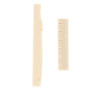 BETOOKY Lot de 2 Sillets de Guitare Acoustique en Plastique Blanc Sillet de Tête et Chevalet 72 MM Pièces de Rechange pour Cordes Accessoires pour Guitare Folk et Musiciens