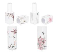 BETOOKY Lot de 4 Tubes à Rouge à Lèvres Vides Élégants, Forme Carrée Semi-transparente, Finition Mate, Contenants Cosmétiques Diy, Pot de Rouge à Lèvres Unique, pour Voyage et Usage