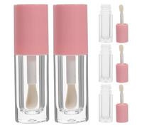 BETOOKY Lot de 5 Tubes de Gloss à Lèvres Vides 6 Ml avec Applicateur Brosse, Flacons Transparents Rechargeables pour Maquillage, Mini Tubes de Gloss Portables et Pratiques pour Voyage,