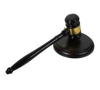BETOOKY Marteau D’Avocat Juge en Bois Massif 2 Pièces Socle Compact, Marteau pour Vente aux Enchères et Tribunal, Accessoire Pratique pour Commissaire-priseur et Usage Judiciaire