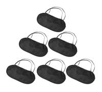 BETOOKY Masques de Sommeil Yeux Bloque en Polyester et Éponge Lot de 6 Bande Élastique pour Voyage en Train ou Hôtel