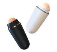 BETOOKY Matification Sébum Visage Rouleau en Pierre 2pcs, Outil Léger et Portable, Adapté pour Usage Bureau