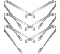 BETOOKY Mini Pinces à Robustes et Portables en Acier Inoxydable Lot de 6 Argenté pour Cubes de et Desserts Lors Réunions Thé